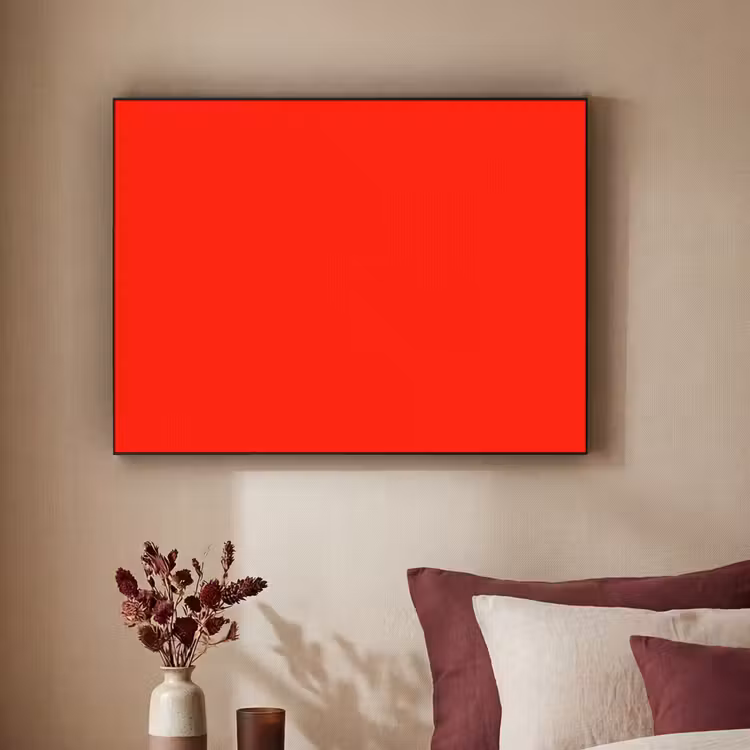 Vibrant - Vermilion - Rood Textielframe zwart klein 947 -sfeer1