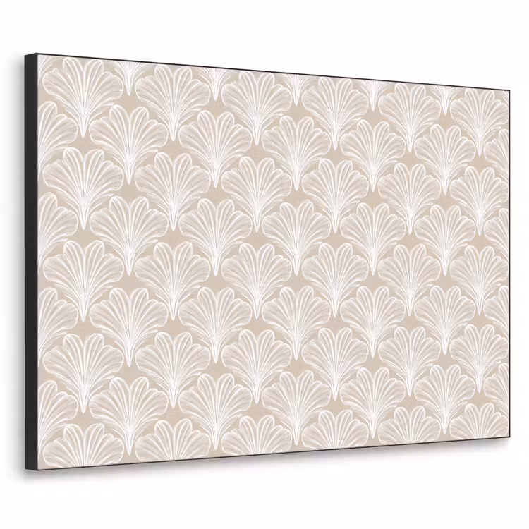 Vintage - Waaier -Crème Textielframe - compleet frame klein 947 -3d