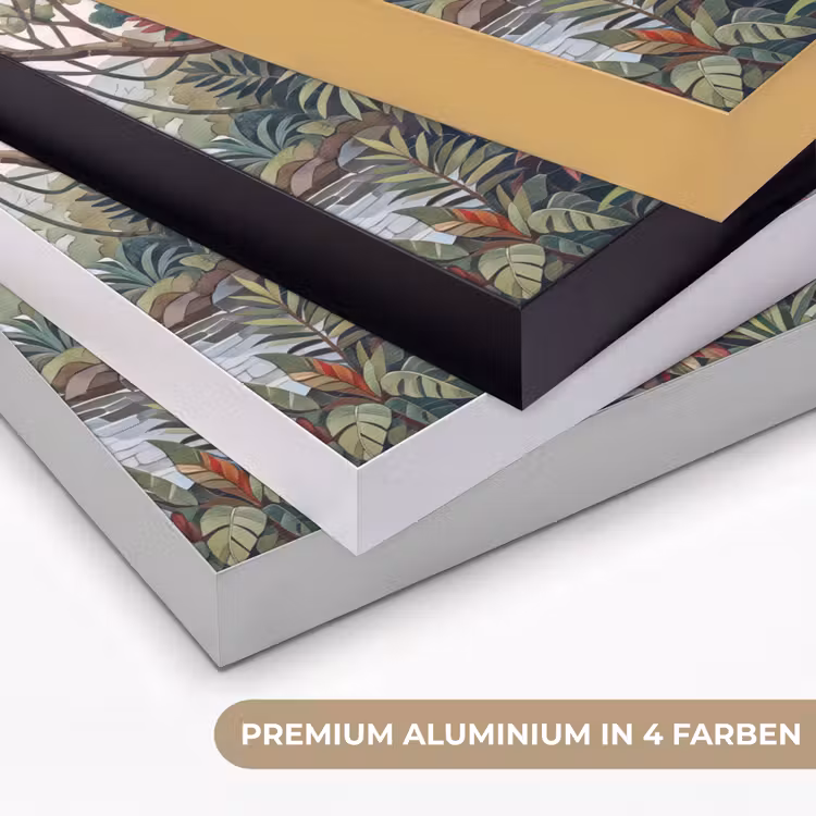Vogel - Jungle - Natuur - Mozaïek - Groen Textielframe zwart klein -USP_kleurenDE