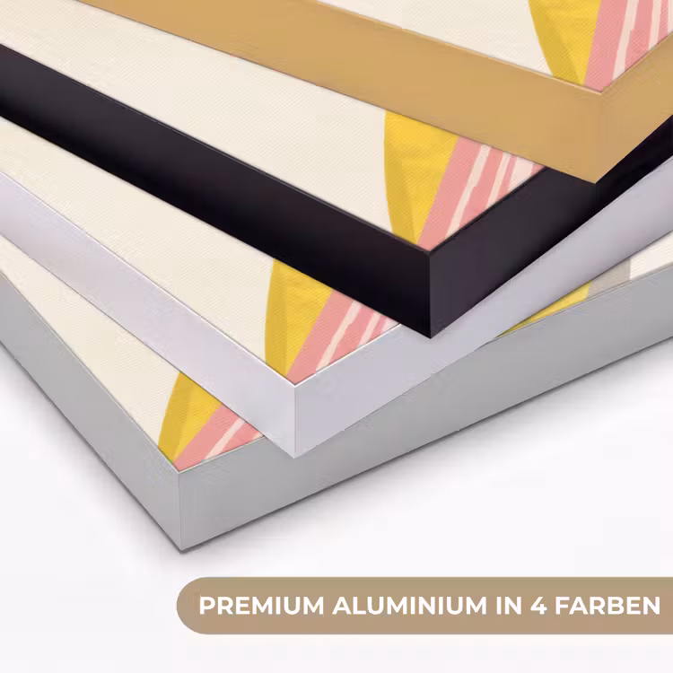 Vogel - Minimalistisch - Geel Textielframe zwart klein -USP_kleurenDE