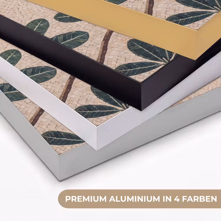 Vogel - Mozaïek - Tropisch - Natuur - Kleurrijk Textielframe zwart klein -USP_kleurenDE