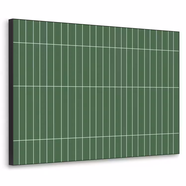 Wandtegel - Verticaal - Donkergroen Textielframe zwart klein 947 -3d