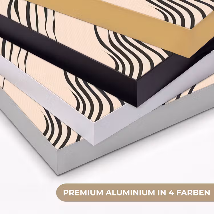 Golven - Zwart - Zandkleur Textielframe zwart klein -USP_kleurenDE