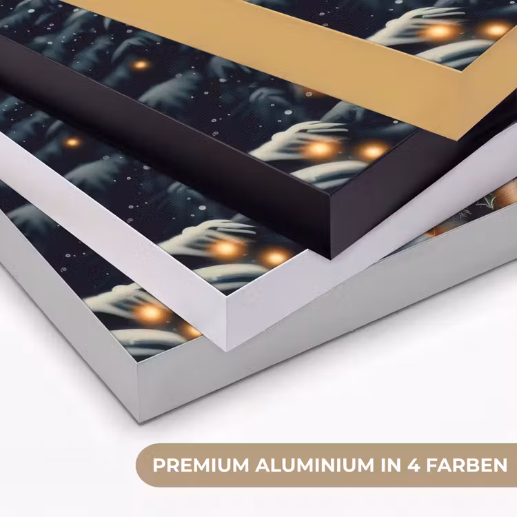 Kerst - Magie - Bos - Kleurrijk Textielframe zwart klein -USP_kleurenDE