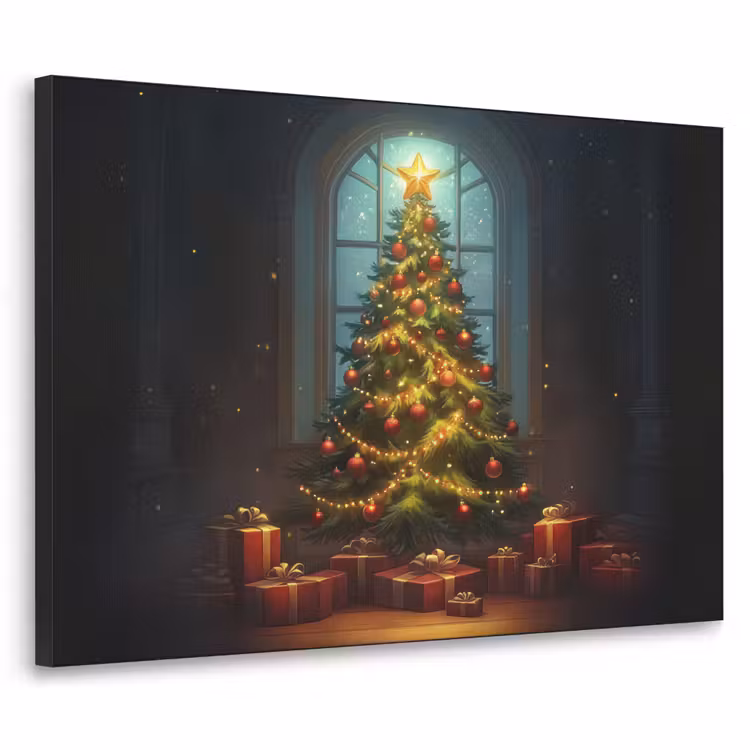 Kerstboom - Cadeau - Kerst - Winter Textielframe - compleet frame klein -3d