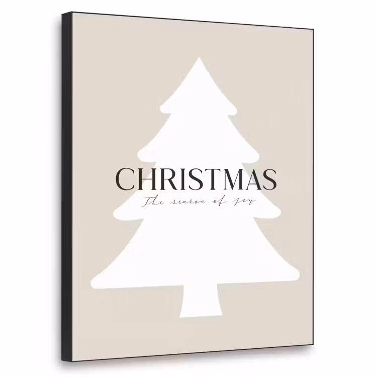 Kerstboom - Japandi - Christmas - Beige Textielframe zwart klein -3d