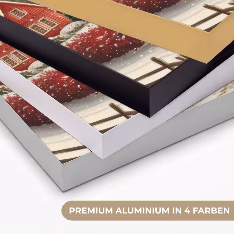 Kerstsfeer - Landelijk - Rood Textielframe zwart klein -USP_kleurenDE