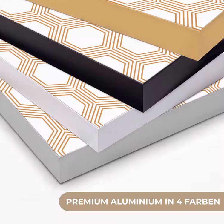Wit - Patroon - Symmetrisch - Modern Textielframe zwart klein 947 -USP_kleurenDE