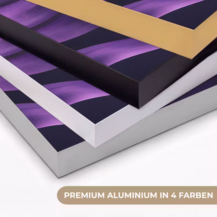 Golven - Abstract - Paars Textielframe zwart klein -USP_kleurenDE