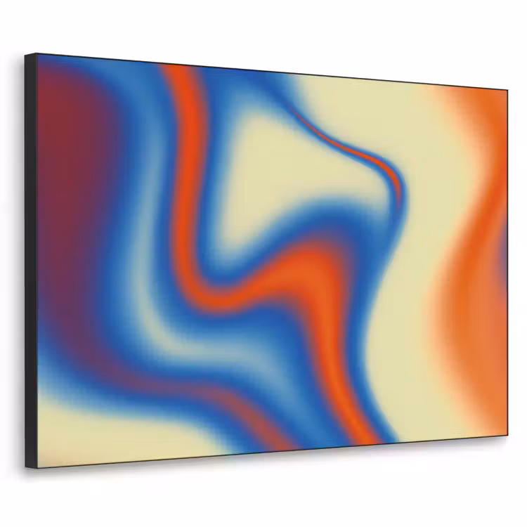 Golven - Kleurrijk - Abstract Textielframe - compleet frame klein -3d