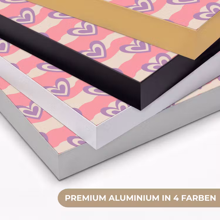 Golven - Patroon - Hartjes - Retro Textielframe zwart klein 947 -USP_kleurenDE
