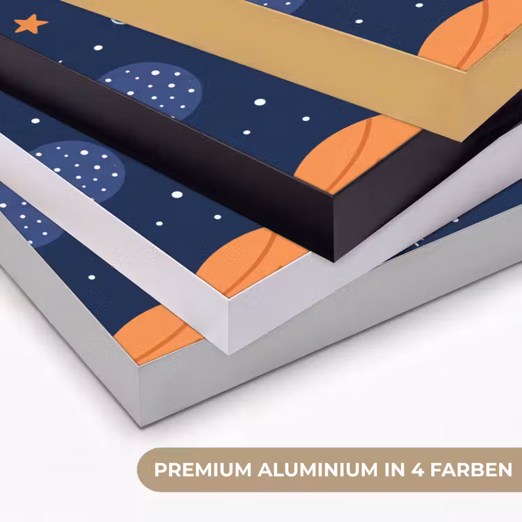Ruimte - Planeten - Kleurrijk Textielframe zwart klein -USP_kleurenDE