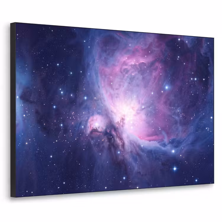 Ruimte - Sterren - Kleurrijk Textielframe zwart klein -3d