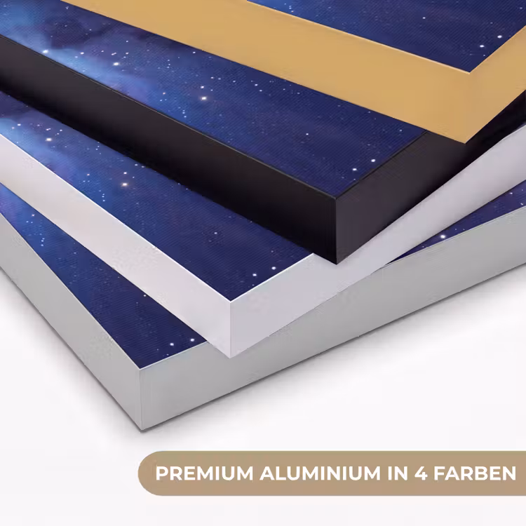 Ruimte - Sterren - Kleurrijk Textielframe zwart klein -USP_kleurenDE