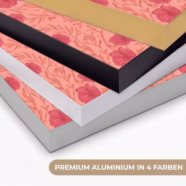 Weidebloemen - Romantisch - Roze Textielframe zwart klein 947 -USP_kleurenDE