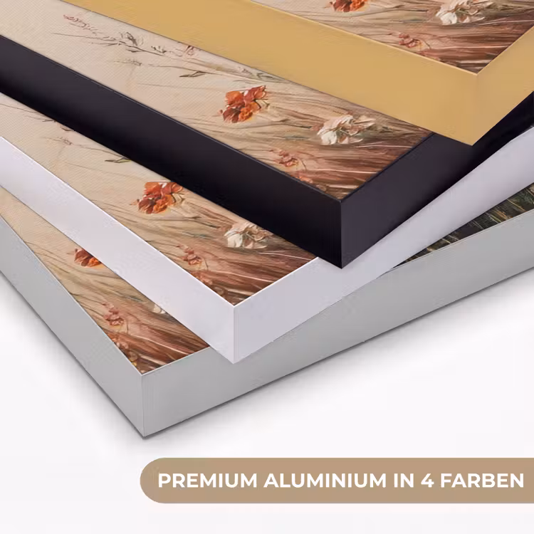 Wilde bloemen - Penseelstreken - Rustgevend Textielframe zwart klein -USP_kleurenDE