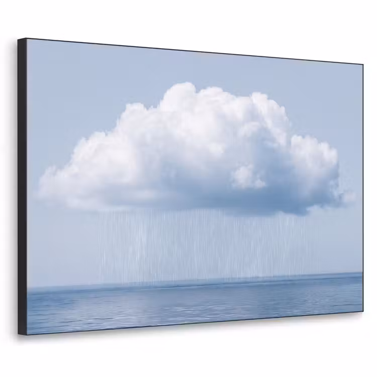 Art Frame - Wolke – Regen – Natur - Wolk - Regen - Natuur Textielframe zwart klein