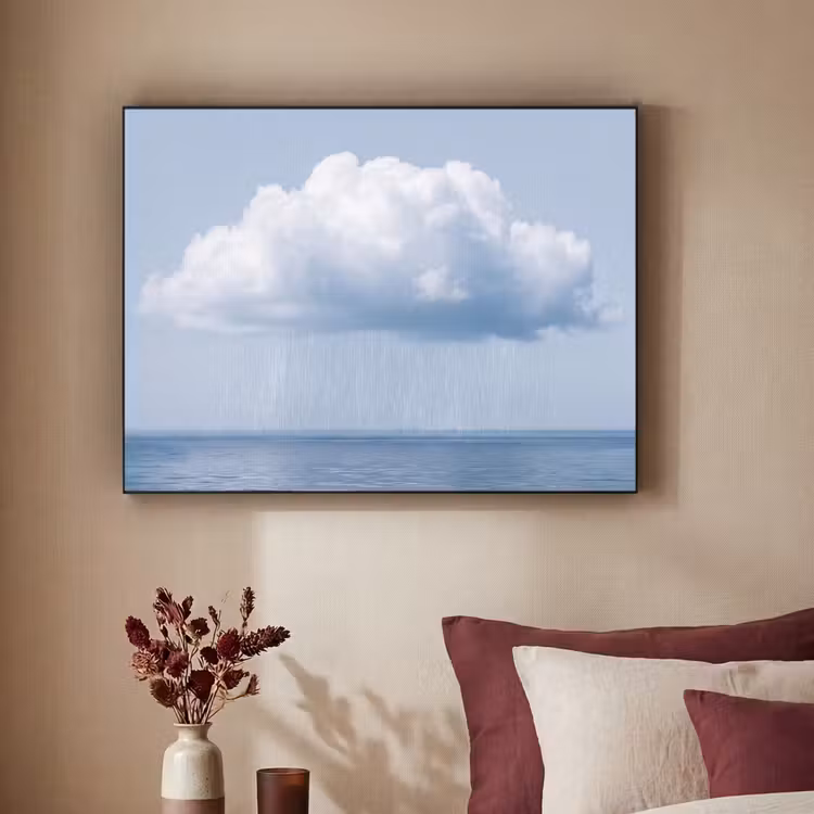 Art Frame - Wolke – Regen – Natur - Wolk - Regen - Natuur Textielframe zwart klein