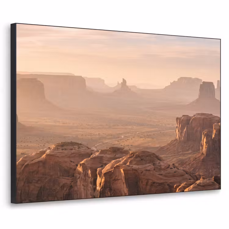 Woestijn - Landschap - Natuur Textielframe zwart klein -3d