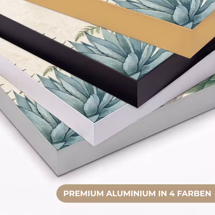 Woestijn - Planten - Groen Textielframe zwart klein -USP_kleurenDE