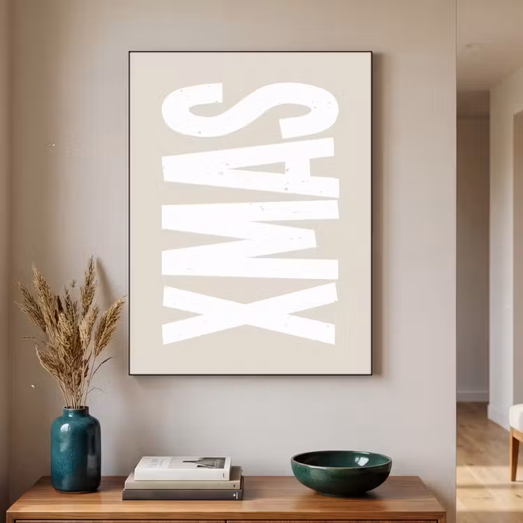 Xmas - Kerst - Japandi - Kerstversiering Textielframe zwart klein -sfeer1