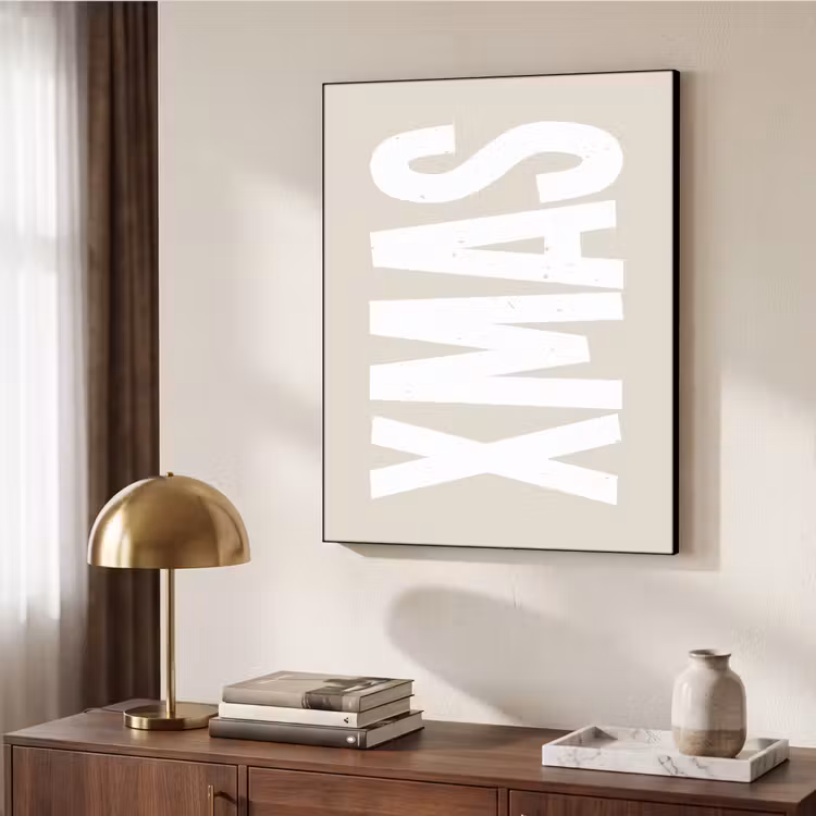 Xmas - Kerst - Japandi - Kerstversiering Textielframe zwart klein -sfeer3