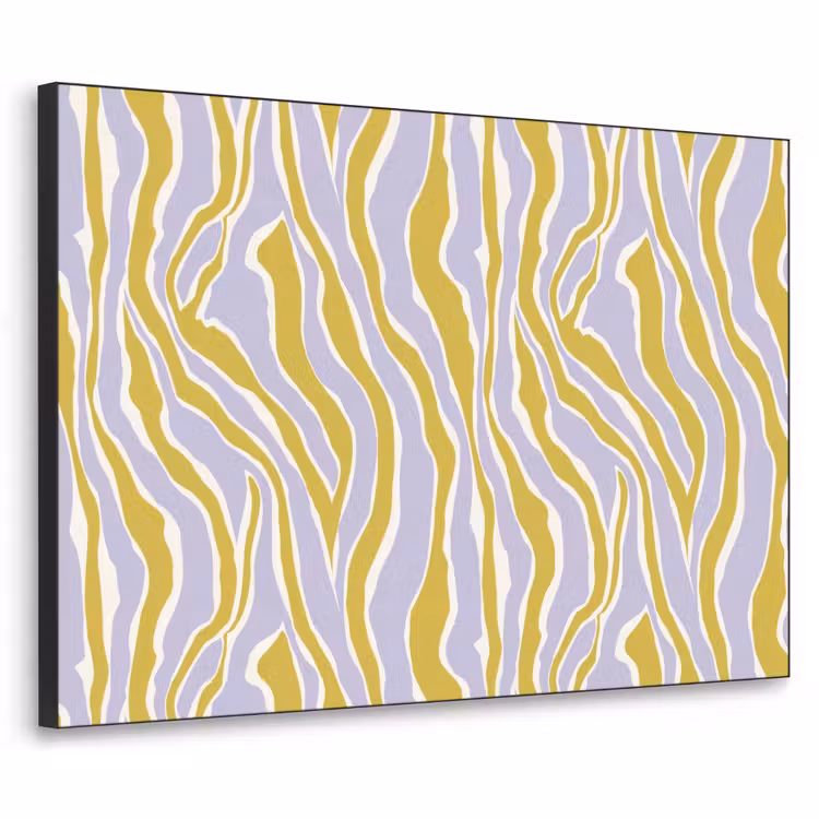 Zebra - Modern - Meerkleurig Textielframe zwart klein 947 -3d