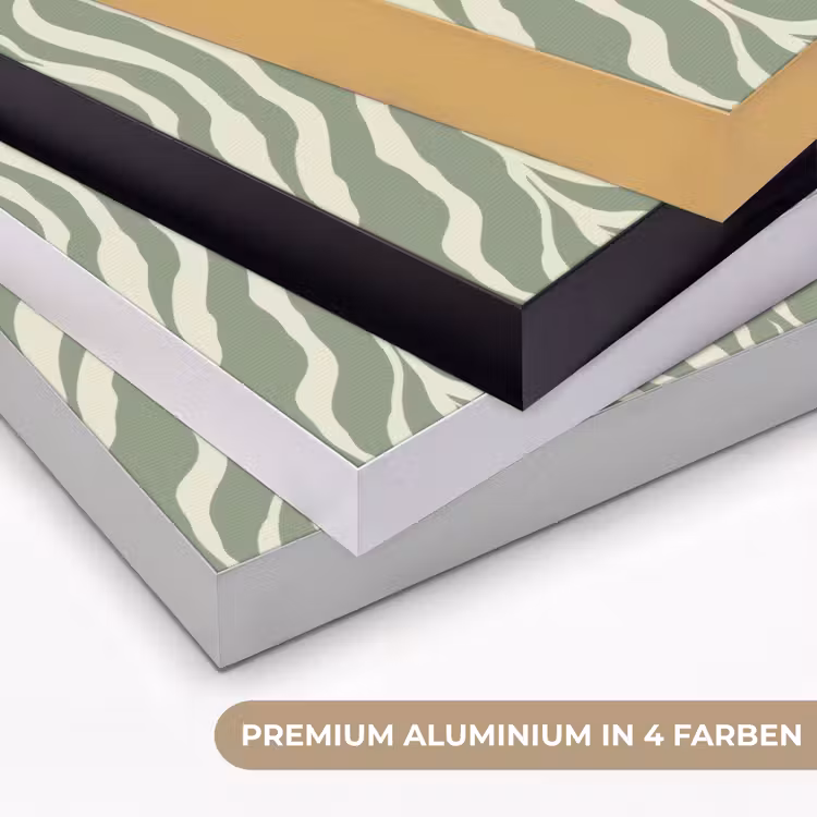 Zebra - Motief - Groen Textielframe zwart klein 947 -USP_kleurenDE