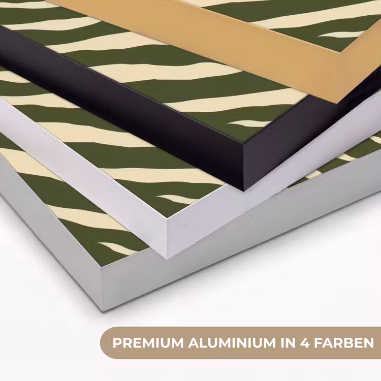 Zebra - Patroon - Groen Textielframe zwart klein 947 -USP_kleurenDE