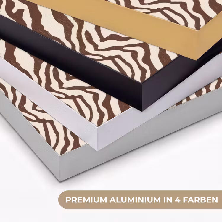 Zebra - Patroon - Zwart - Wit Textielframe zwart klein 947 -USP_kleurenDE