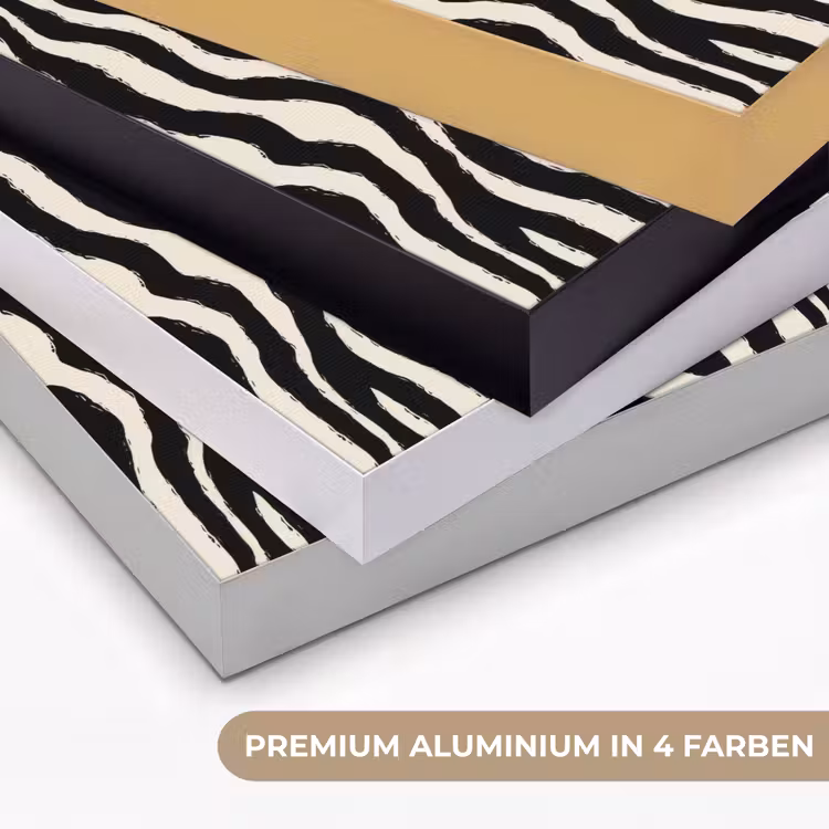 Zebra - Zwart - Abstract Textielframe zwart klein 947 -USP_kleurenDE