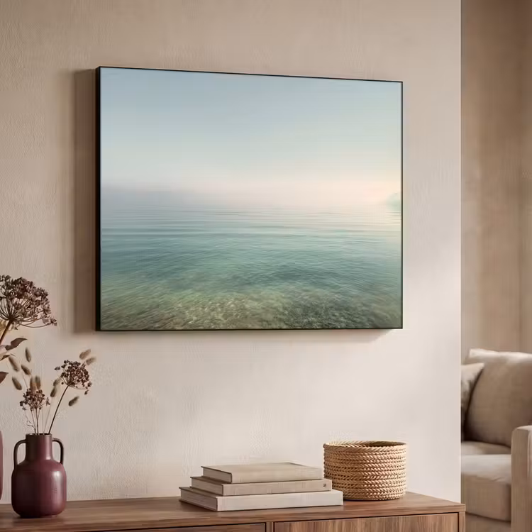 Zee - Horizon - Blauw - Mist Textielframe - compleet frame klein -sfeer3