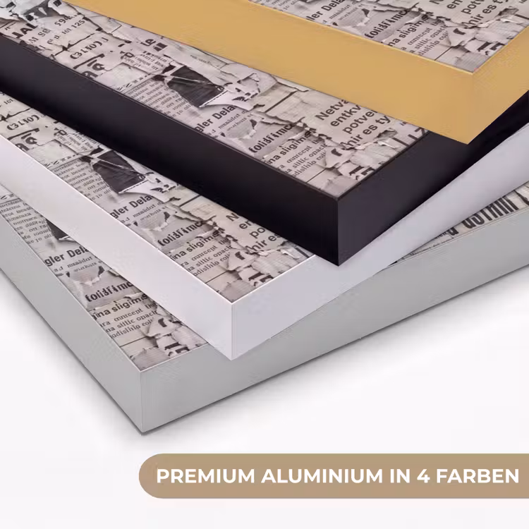 Krant - Gescheurd - Textuur - Abstract - Zwart-wit Textielframe zwart klein -USP_kleurenDE