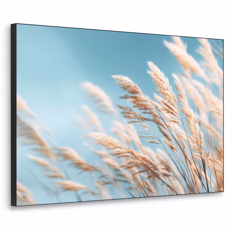 Siergras - Wind - Lichtbruin Textielframe zwart klein -3d