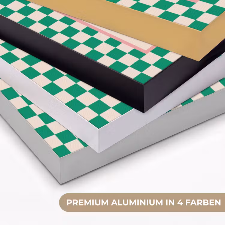 Quote - Groen - Geblokt - Keuken Textielframe zwart klein -USP_kleurenDE