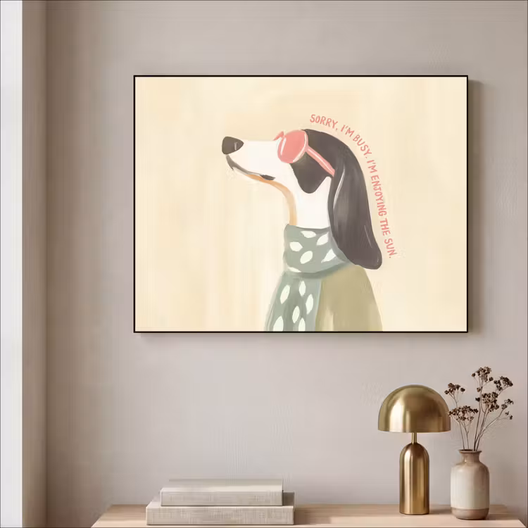 Quote - Hond - Zonnebril Textielframe - compleet frame klein -sfeer2