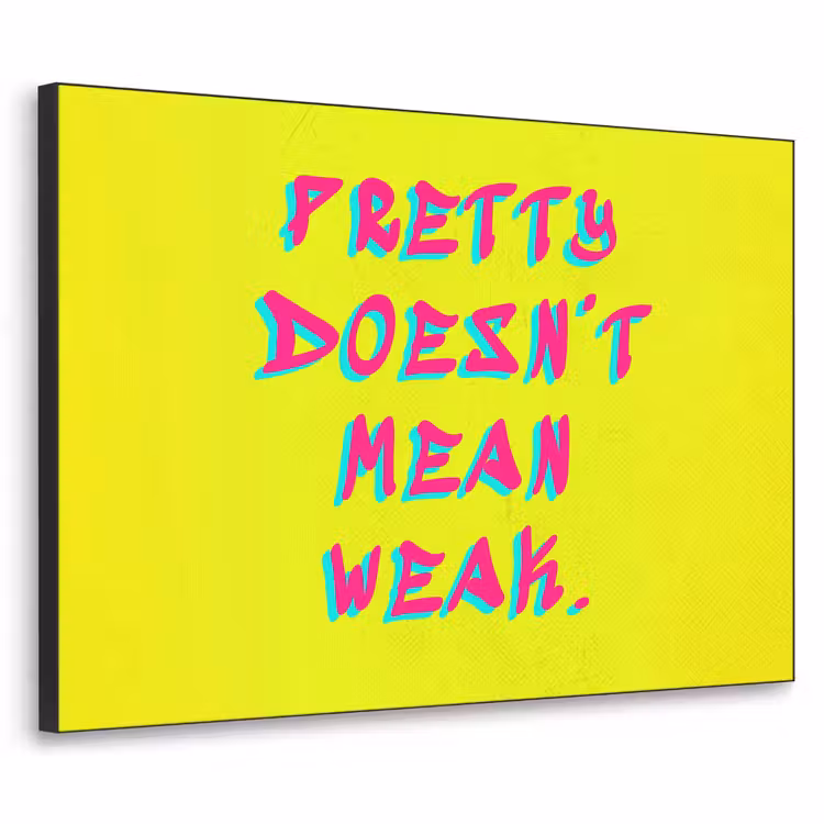 Quote - Minimalistisch - Kleurrijk Textielframe - compleet frame klein -3d