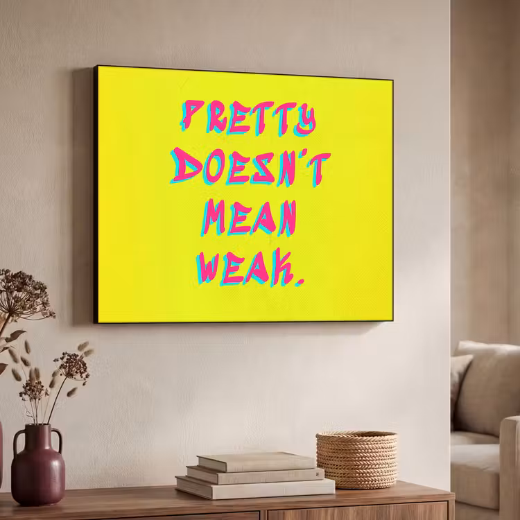 Quote - Minimalistisch - Kleurrijk Textielframe zwart klein -sfeer3