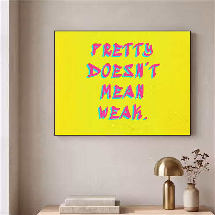 Quote - Minimalistisch - Kleurrijk Textielframe zwart klein -sfeer2