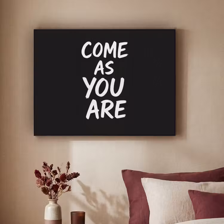 Quote - Zwart - Simpel Textielframe zwart klein -sfeer1