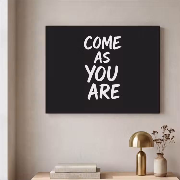 Quote - Zwart - Simpel Textielframe - compleet frame klein -sfeer2
