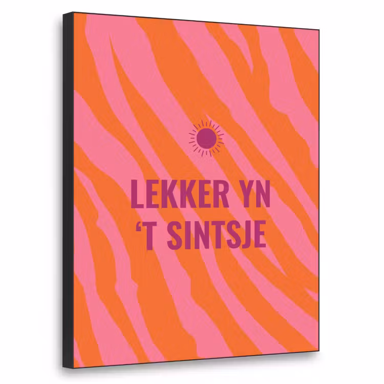 Quote - Zomer - Roze Textielframe - compleet frame klein -3d