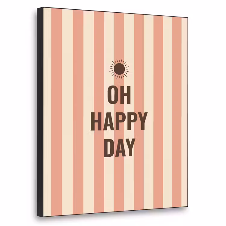 Quote - Zomer - Strepen Textielframe - compleet frame klein -3d