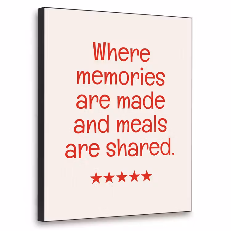 Quote - Sterren - Rood - Memories Textielframe - compleet frame klein -3d