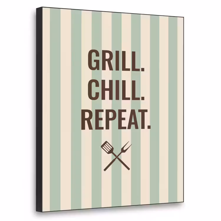 Quote - Strepen - Grill Textielframe - compleet frame klein -3d