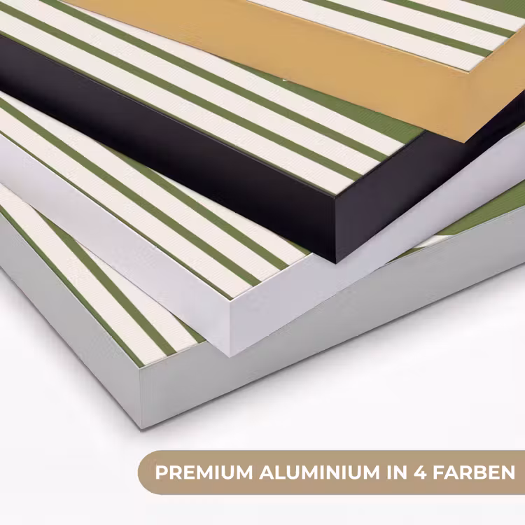 Abstract - Oog - Strepen - Modern - Groen Textielframe zwart klein -USP_kleurenDE