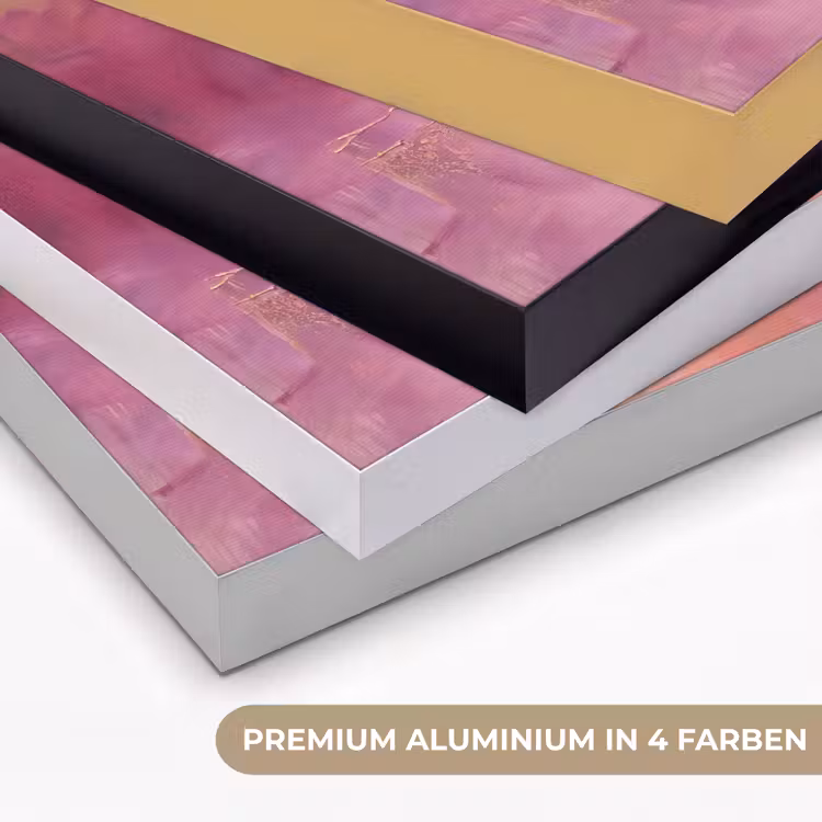Abstract - Kleuren - Modern - Roze - Paars Textielframe zwart klein -USP_kleurenDE