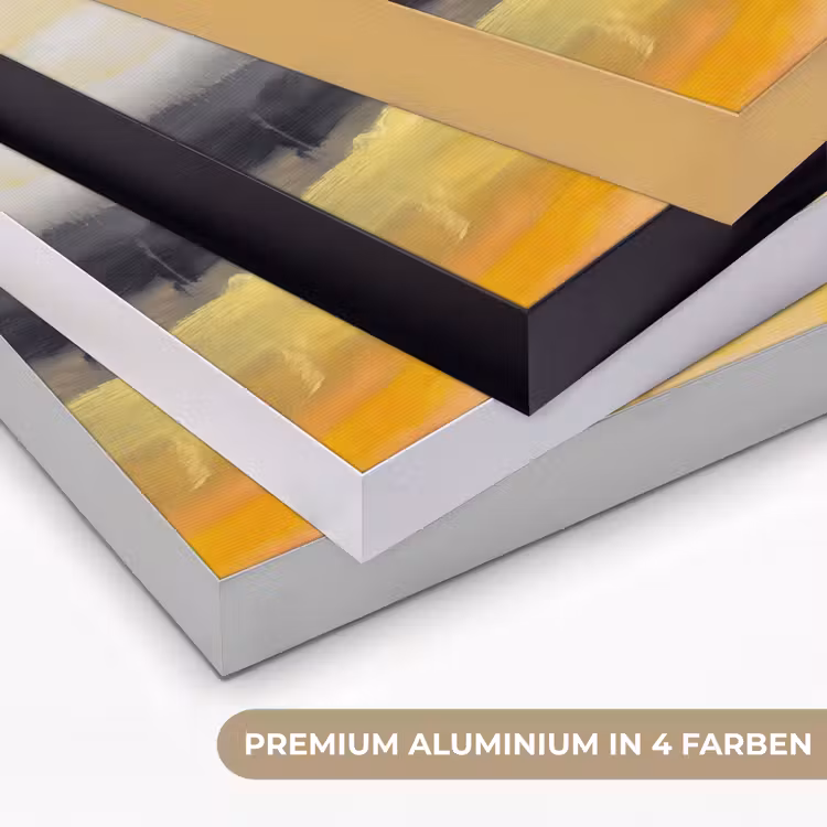 Abstract - Landschap - Modern - Geel Textielframe zwart klein -USP_kleurenDE