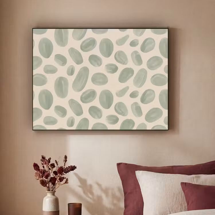 Abstract - Patroon - Organisch - Groen - Modern Textielframe zwart klein -sfeer1