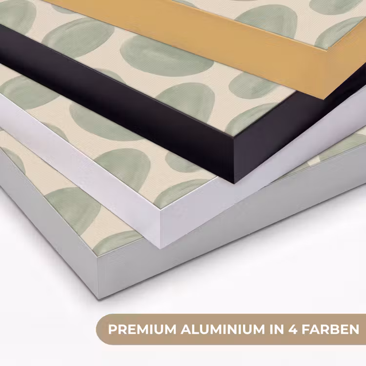 Abstract - Patroon - Organisch - Groen - Modern Textielframe zwart klein -USP_kleurenDE